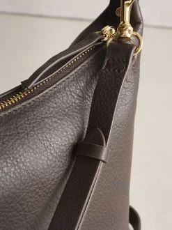 Chocoladebruin - Hand Held Leather Bag