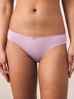 Chocoladebruin / Huidskleur / Mauve / Roze - 3 Niet-aftekenende slips met kanten achterkant