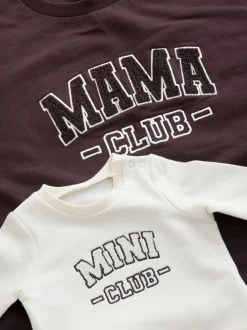 Chocoladebruin - Maternity Mini Me Sweatshirt Set