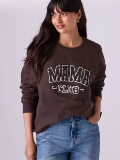 Chocoladebruin - Maternity Mini Me Sweatshirt Set