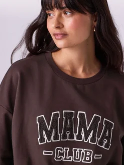 Chocoladebruin - Maternity Mini Me Sweatshirt Set