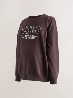 Chocoladebruin - Maternity Mini Me Sweatshirt Set