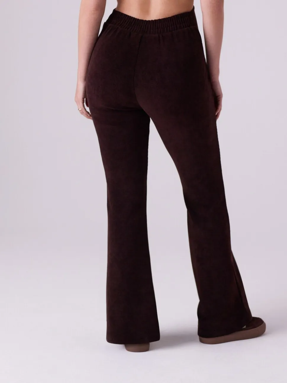 Chocoladebruin - Maternity Cord Flare Trousers