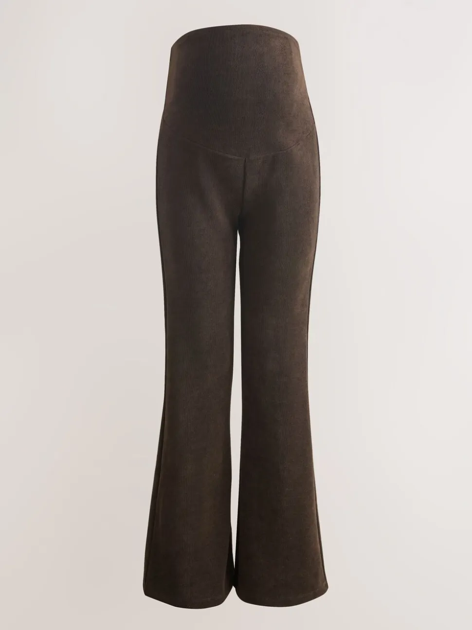 Chocoladebruin - Maternity Cord Flare Trousers