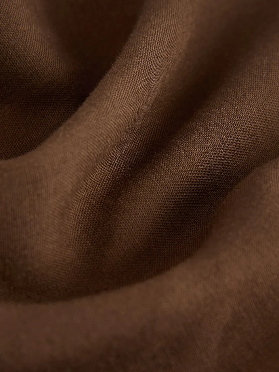 Chocoladebruin - Maxi rok met linnen
