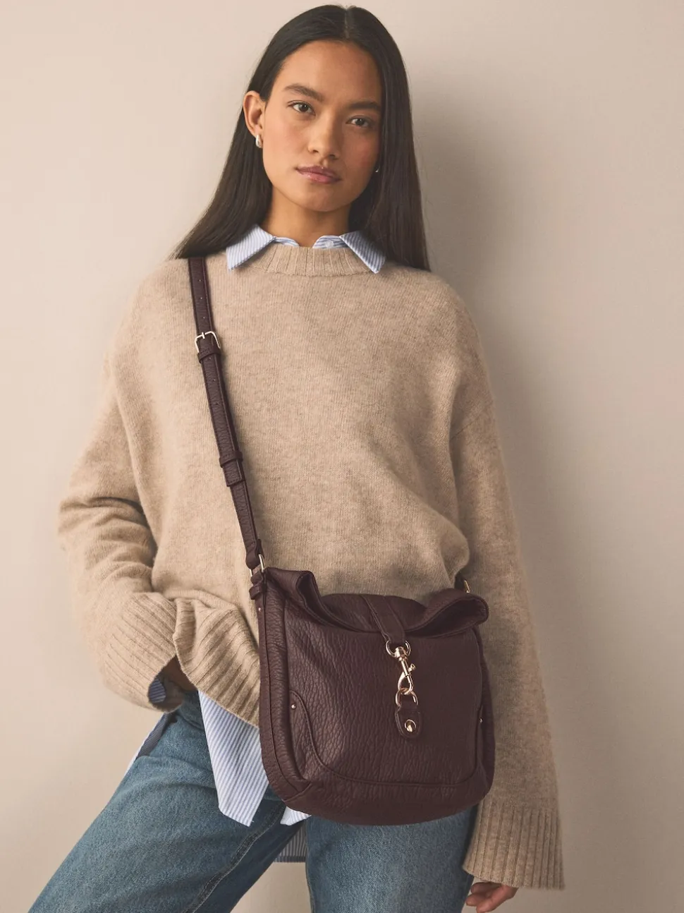Chocoladebruin - Messenger Cross-Body Bag