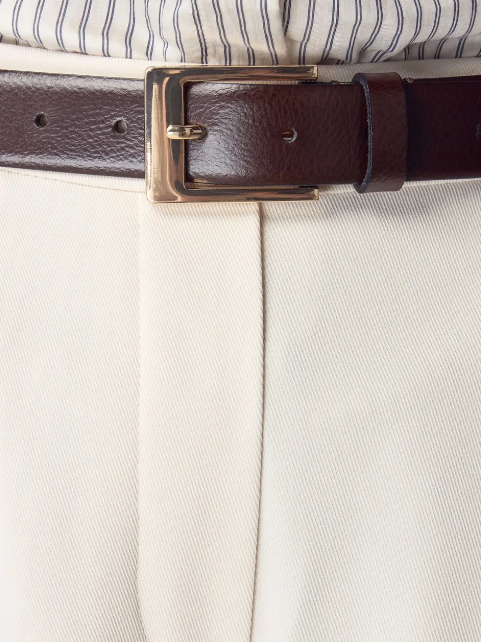 Chocoladebruin - N. Premium riem van Italiaans leer
