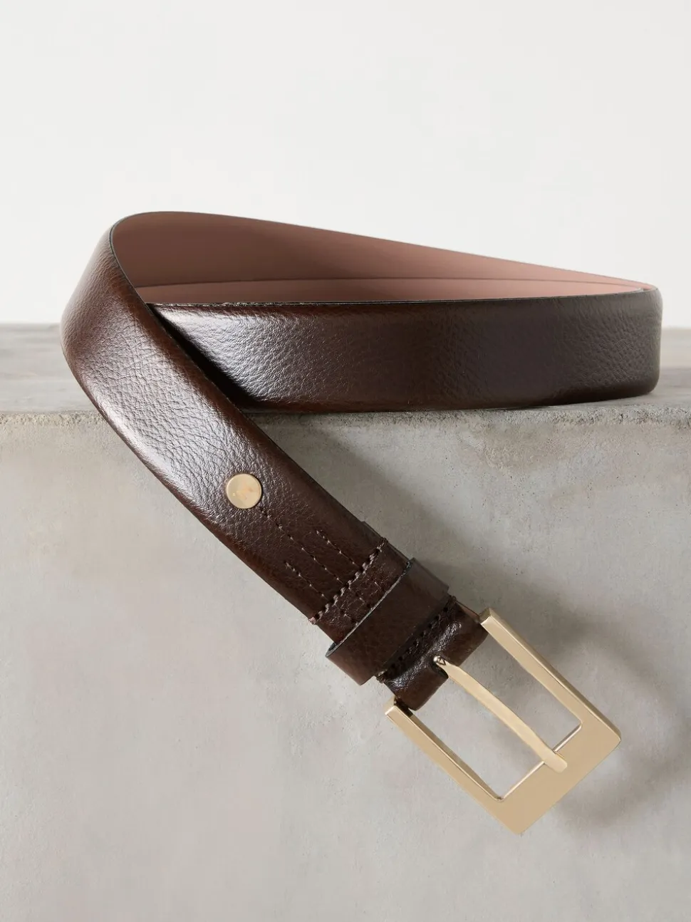 Chocoladebruin - N. Premium riem van Italiaans leer