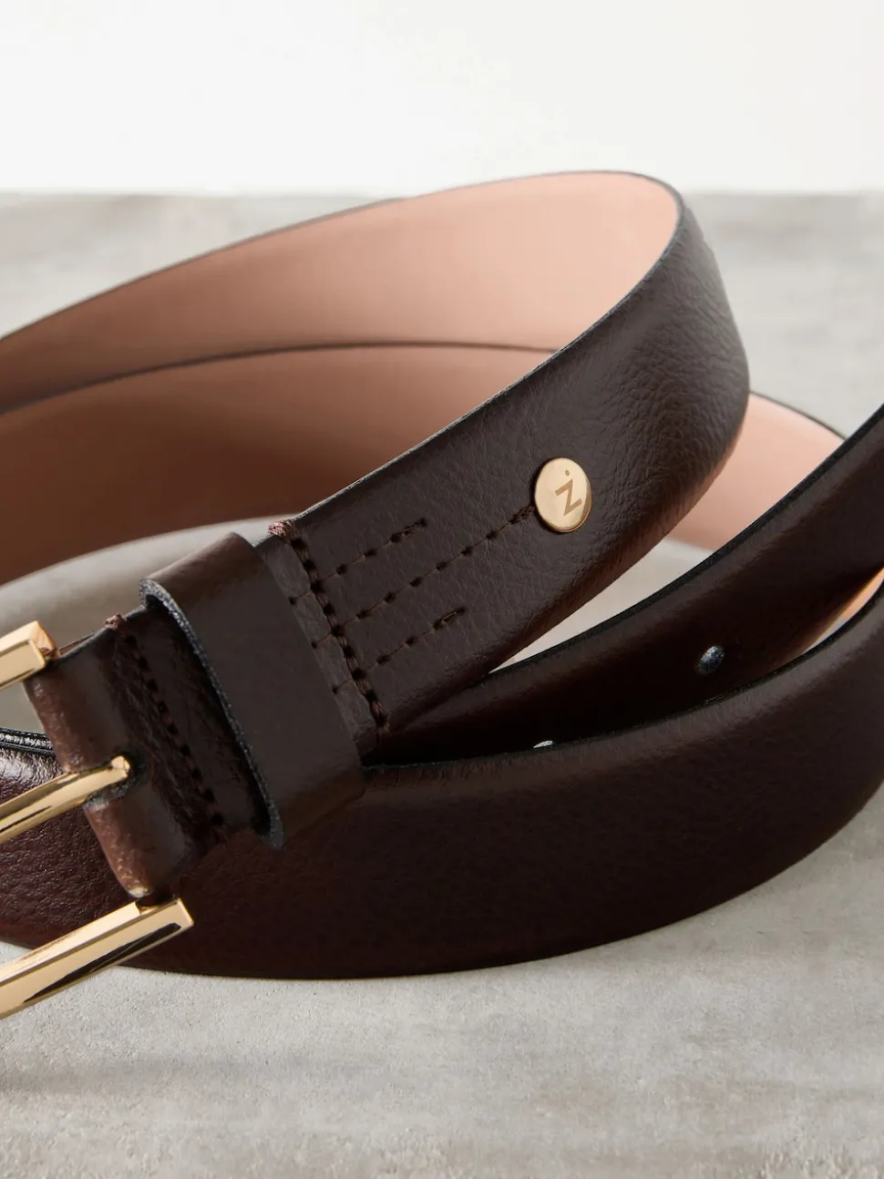 Chocoladebruin - N. Premium riem van Italiaans leer