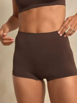 Chocoladebruin - N.Premium Heerlijk zachte Naadloze Shorts