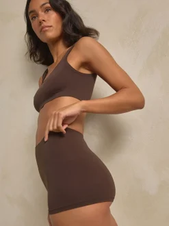 Chocoladebruin - N.Premium Heerlijk zachte Naadloze Shorts