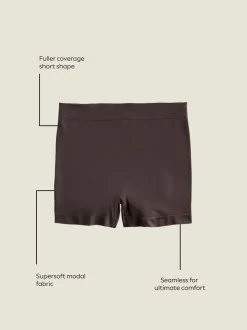 Chocoladebruin - N.Premium Heerlijk zachte Naadloze Shorts