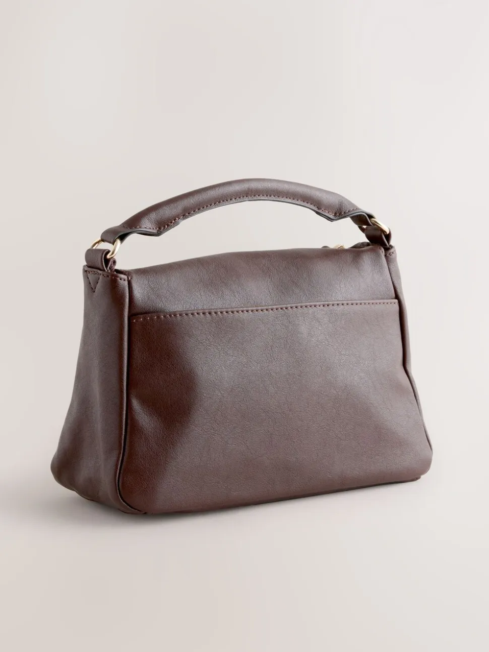 Chocoladebruin - Panel Cross-Body Bag