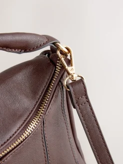 Chocoladebruin - Panel Cross-Body Bag
