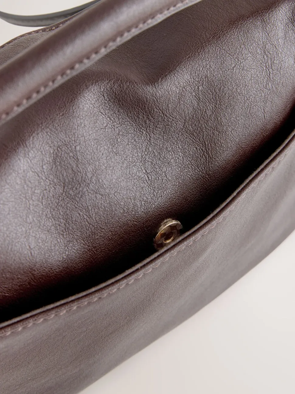 Chocoladebruin - Panel Cross-Body Bag