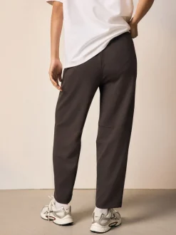 Chocoladebruin - Premium zware Slinky Barrel jeans Joggingbroeken