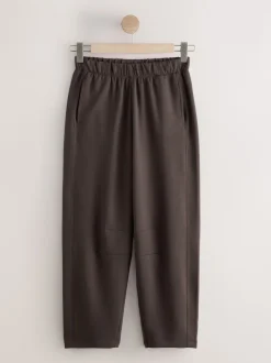 Chocoladebruin - Premium zware Slinky Barrel jeans Joggingbroeken