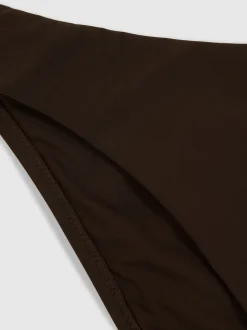Chocoladebruin - Reiss Carina bikinibroekje met vaste zijkanten