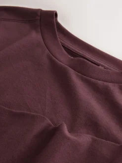 Chocoladebruin - Relaxed Long Sleeve Crew Neck T-Shirt