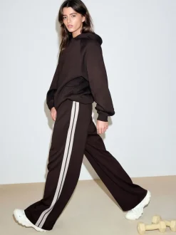 Chocoladebruin - Relaxte zware hoodie met normale lengte
