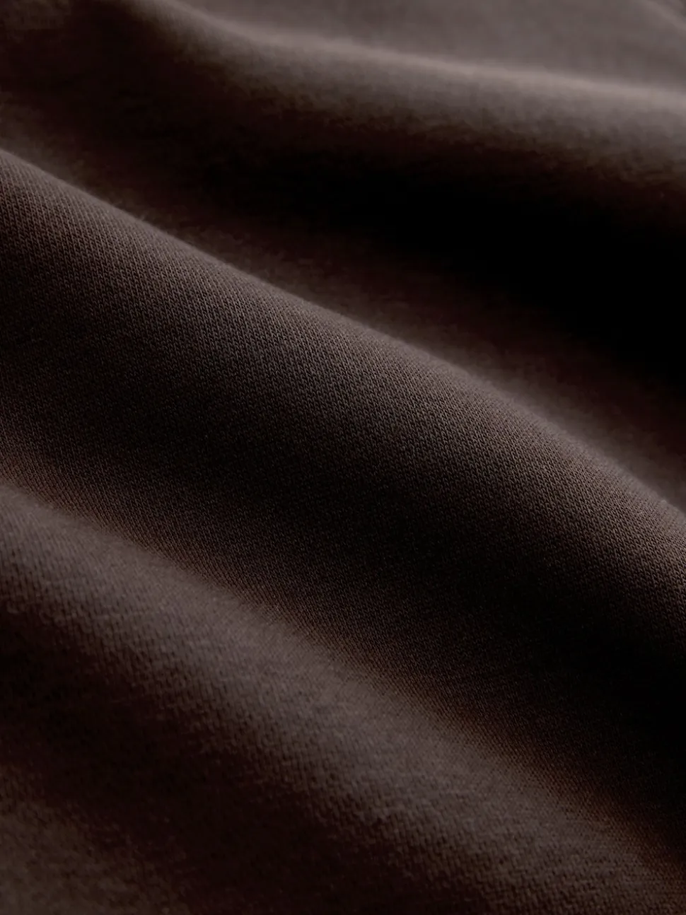 Chocoladebruin - Relaxte zware hoodie met normale lengte