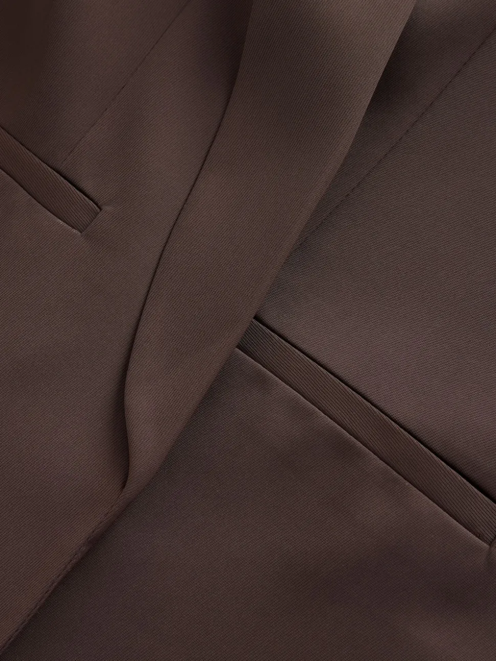 Chocoladebruin - Ruimvallend blazer met gerimpelde mouwen