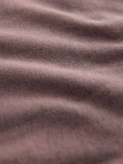Chocoladebruin - self. joggingbroek met wijde pijpen