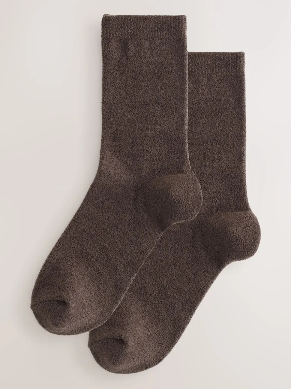 Chocoladebruin - Set van 2 paar thermische fleece sokken