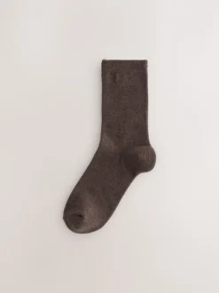 Chocoladebruin - Set van 2 paar thermische fleece sokken