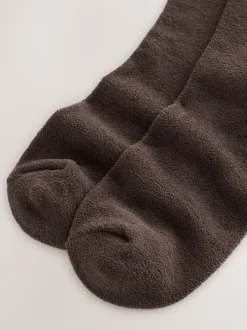 Chocoladebruin - Set van 2 paar thermische fleece sokken