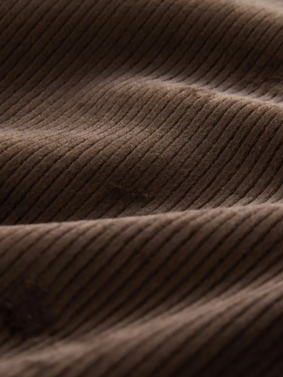 Chocoladebruin - Soft Feel Cord Wide Leg Trousers