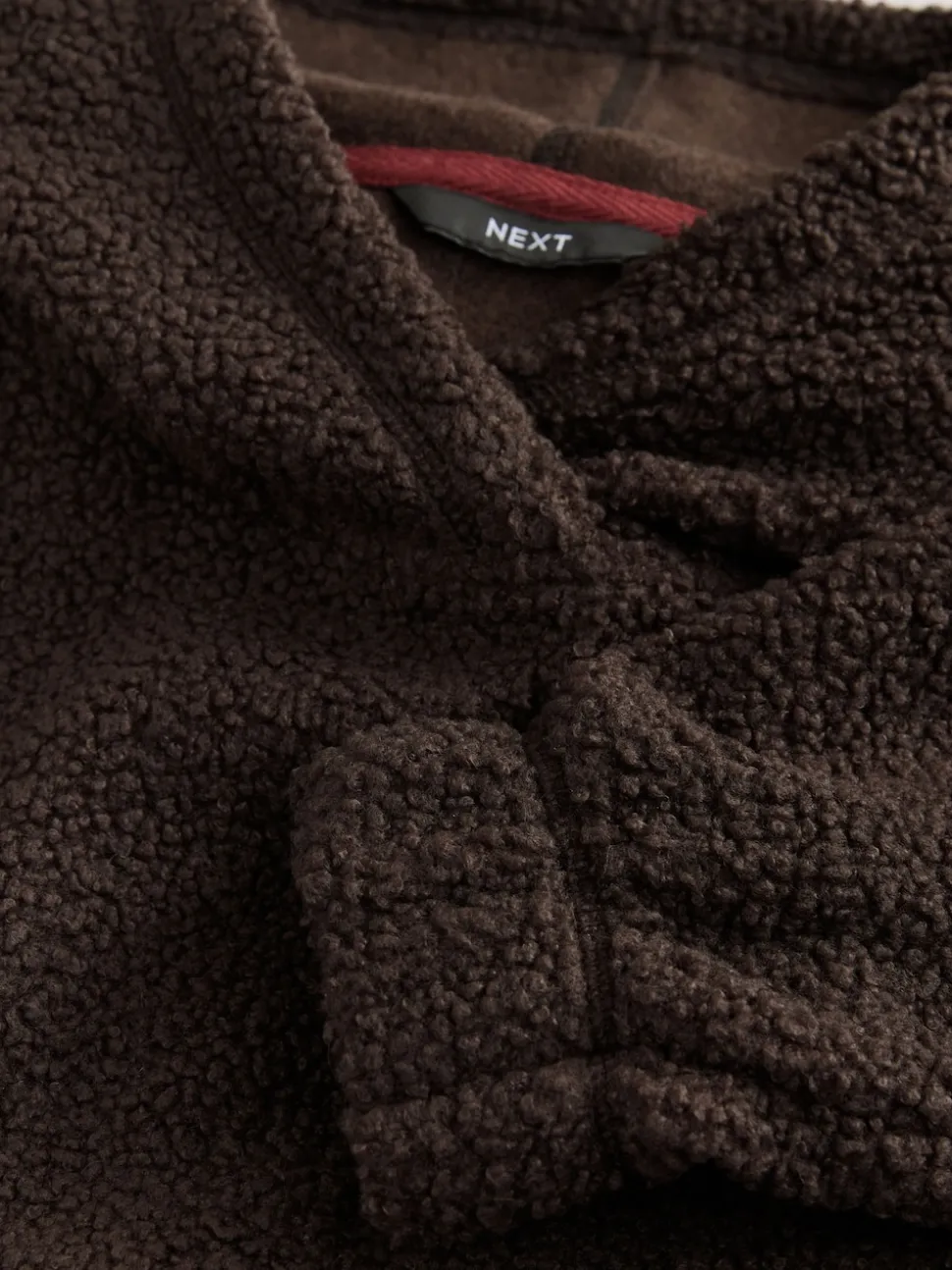 Chocoladebruin - Soft Teddy Borg Longsleeve Hoodie