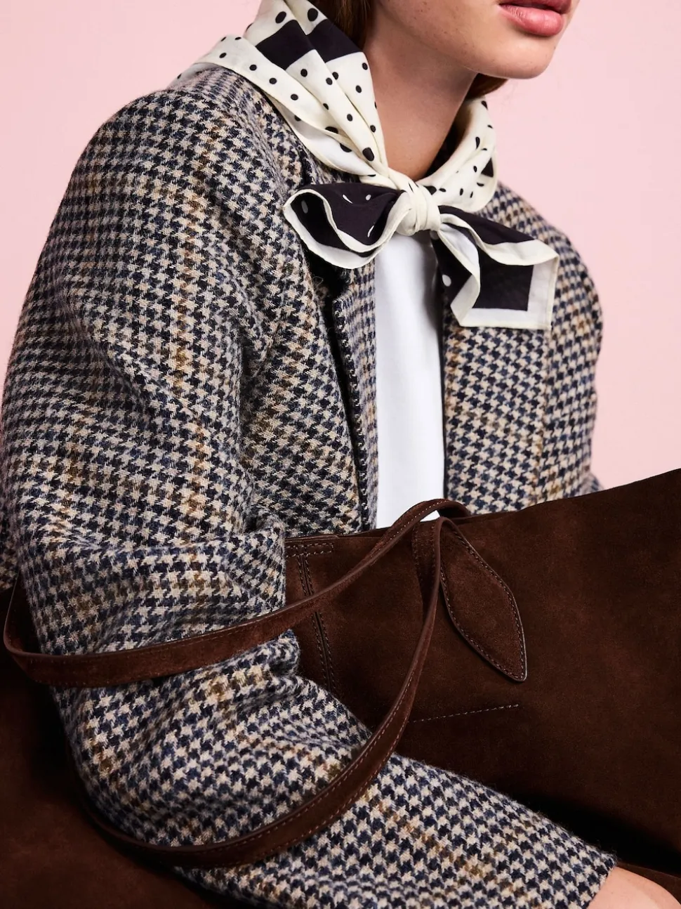 Chocoladebruin - Tabitha Simmons x Next Sophie Suede Shopper Bag