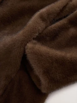 Chocoladebruin - Tabitha Simmons X Next Premium Long Faux Fur Coat
