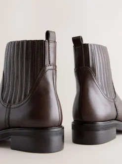 Chocoladebruin leer - Forever Comfort® Chelsea Boots