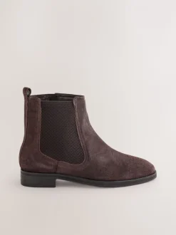 Chocoladebruin suède - Forever Comfort® Chelsea-enkellaarzen