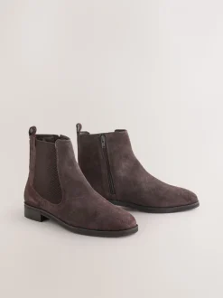 Chocoladebruin suède - Forever Comfort® Chelsea-enkellaarzen