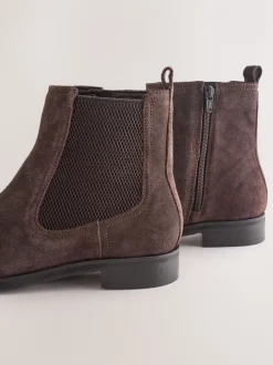 Chocoladebruin suède - Forever Comfort® Chelsea-enkellaarzen
