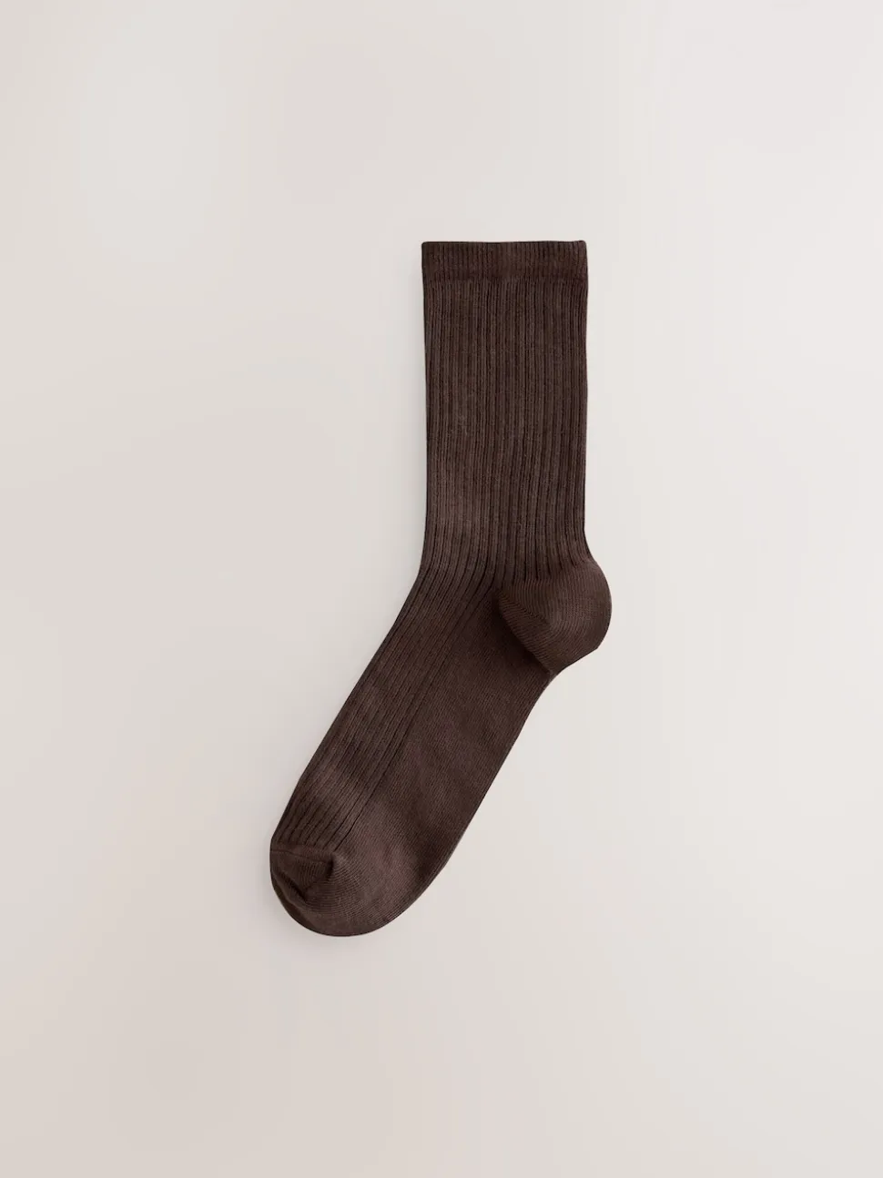 Chocoladebruin/blauw - 4 Paar geribbelde enkelsokken