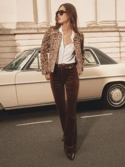 Chocoladebruine corduroy - Lipsy Glam jeans met wijde pijpen