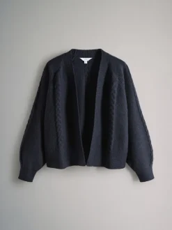 Chocoladebruin/marineblauw - The Set 2 Pack Knitted Cable Cardigans