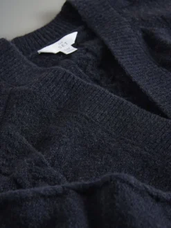 Chocoladebruin/marineblauw - The Set 2 Pack Knitted Cable Cardigans