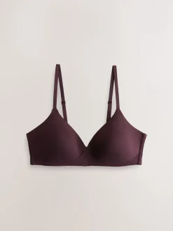 Chocoladebruin/Roze/Crème - Katoenmix ultiem comfort beha's verpakking van 3