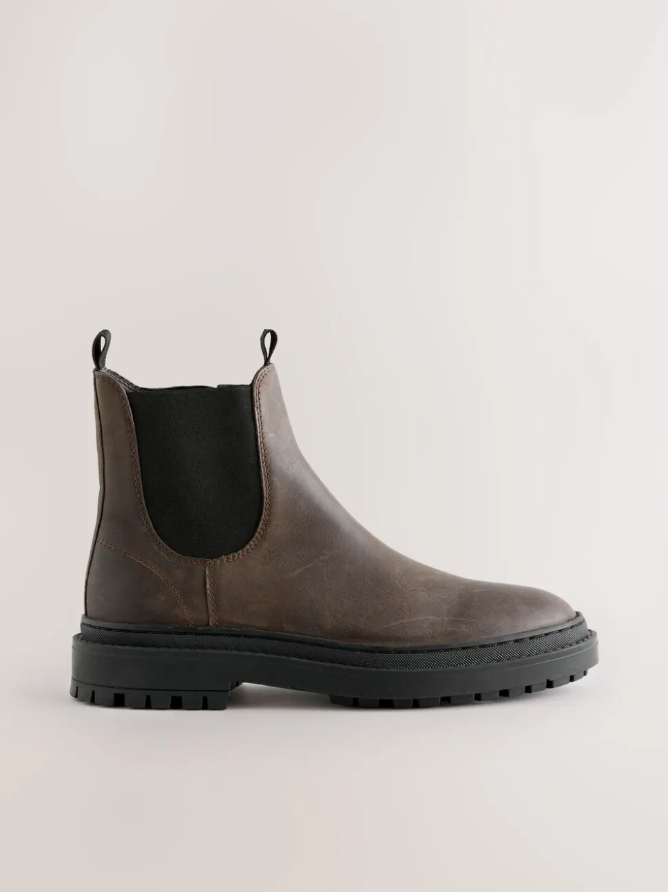 Chocolate Brown Oiled Leather - Forever Comfort® Round Toe Chelsea Boots