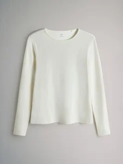 Chocolate Brown/ Taupe Brown/ Light Brown/ Neutral - The Set - 7 T-shirts met lange mouwen en ronde hals