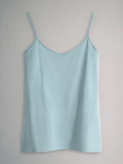 Chocolate Brown/Cream/White/Blues - The Set 7 pakken dunne bandvest Tops