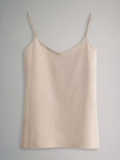 Chocolate Brown/Cream/White/Blues - The Set 7 pakken dunne bandvest Tops
