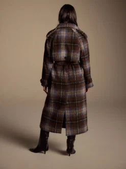 Chocoldebruin geruit - Trenchcoat