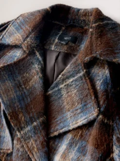Chocoldebruin geruit - Trenchcoat