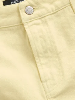 Citroengeel - Denim shorts voor jongens